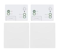 Cerhot RF433 Interrupteur sans fil kit radio interrupteurs sans fil pour eclairage interupteurs cinetiques sans fil sans pile telecommande a bouton (1Gang 2V2 White)