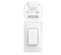 Cerhot US interrupteur sans fil sans piles kit interupteur sans fil autoalimente va et vient sans fil sans pile radio interrupteur a distance eclairage domestique wireless switch (US 1Gang 1V1 a)