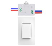 Cerhot US interrupteur sans fil sans piles Lot de 1 kit interupteur sans fil autoalimente va et vient sans fil sans pile radio interrupteur a distance eclairage domestique (US 1Gang 1V1 A)