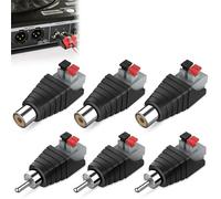 Cerioll Adaptateur RCA Vers Haut-parleur, Delock Adaptateurs, 6 Pièces Haut-parleur Phono RCA Mâle/Femelle