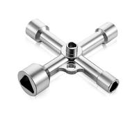 Cerioll Clé Utilitaire Multifonction, Clé En Croix Universelle, 5 Tailles Diamètre Intérieur 5 mm/8 mm/9 mm/10 mm/13 mm, Pour Boîtes Électriques, Gaz, Compteurs Électriques Et Armoires