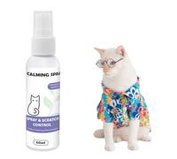 Cerioll Spray Calmant pour Chat, Spray Anti Stress Chat, Spray Calmant Aux Phéromones, Améliore L'agitation De L'Œstrus, Soulagement De L'anxiété, pour Chats Et Chiens, 60ml