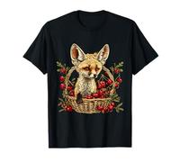 Cerise Fennec Renard Imprimé Animal Fruits Animaux Amoureux de la Faune T-Shirt