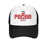 Cerise Rouge Espagnol Pacha Ibiza Casquette de Baseball en Maille réglable pour Hommes Casquettes Snapback personnalisées Chapeaux de Danse de Rue
