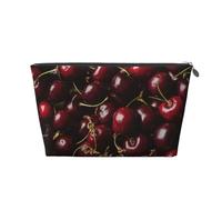 Cerise Rouge, Trousse de Toilette Trousse de Maquillage Sac à cosmétiques Trousse de Toilette de Voyage Portable