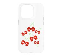 Cerise Rouges Le crâne Yami Kawaii Nu Goth Lolita Menhera Coque pour iPhone 15 Pro