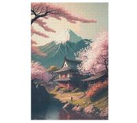 Cerise Tree Japan Art Puzzle Adulte 1000 Pièces Artisanat Cadeau Famille Puzzles Jouet en Bois Cadeau Unique Décoration Intérieure (78×53cm)