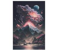 Cerise Tree Japan Art Puzzles 1000 Pièces Adultes, Puzzle en Bois Jeux D'adresse pour Toute La Famille,Jeu De Team Building (78×53cm)