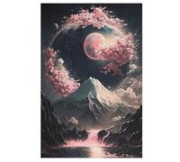 Cerise Tree Japan Art Puzzles Adulte 1000 Pieces Cadeau Famille Puzzle Classique 3D EnfantsJouet en Bois Cadeau Unique (78×53cm)