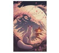 Cerise Tree Japan Art Puzzles en Bois 1000 Pièces pour Adultes, Matériaux Recyclables De Qualité Supérieure Puzzle, Jeu en Famille, (78×53cm)