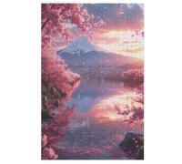 Cerise Tree Japan Art Puzzles en Bois 1000 Pièces pour Adultes, Matériaux Recyclables De Qualité Supérieure Puzzle, Jeu en Famille, (78×53cm)
