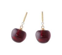 Cerises Dangle Boucles d'oreilles Goutte Multi-Firtionnelle Cherries Bijoux d'oreilles Mode Fruit Unique Pour Quotidien Fait à la Main