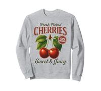 Cerises fraîches cueillies Farmer's Market Vintage Fruit Lover Sweatshirt