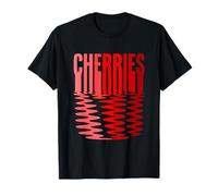 Cerises minimalistes esthétiques abstraites rétro fruits d'été T-Shirt