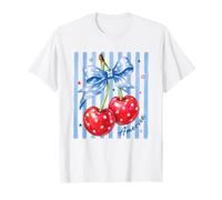Cerises patriotiques Amérique Arc 4 Juillet Art d'été T-Shirt