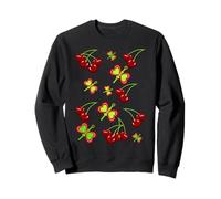 Cerises rétro fruits papillons Rockabilly années 80 Sweatshirt