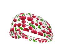 Cerises Rouges imprimées,Bandeau de Sport Unisexe, Bandeau élastique Multi-usages pour Cheveux