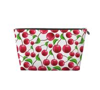 Cerises Rouges imprimées, Trousse de Toilette Trousse de Maquillage Sac à cosmétiques Trousse de Toilette de Voyage Portable