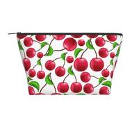 Cerises Rouges imprimées, Trousse de Toilette Trousse de Maquillage Sac à cosmétiques Trousse de Toilette de Voyage Portable