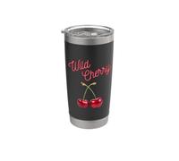 Cerises sarcastiques amusantes Wild Cherry Gobelet isotherme en acier inoxydable double paroi