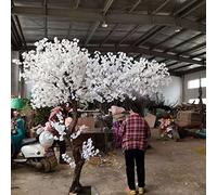 Cerisier artificiel blanc de 1,8 m - Vignes artificielles faites à la main pour intérieur/extérieur, événements, fêtes, restaurants et centres commerciaux - Superbe plante décorative de 1,8 m