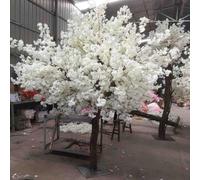 Cerisier artificiel - Feuilles réalistes et tiges en bois véritable - Parfait pour la décoration d'hôtel intérieur/extérieur