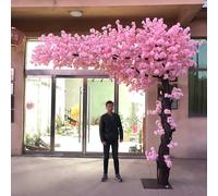 Cerisier Artificiel Japonais en Fleur Arbre à Souhaits Décoration Intérieure Grand Cerisier Intérieur Extérieur Centre Commercial Hôtel Décoration De Mariage Aménagement, 2x1.5m/6.6x4.9ft