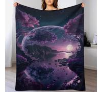 Cerisier Japon Art Plaid Couverture Polaire, Couverture en Flannel Épaisse Douce Et Confortable pour Lit Moelleux Et Chaud pour Canapé Ou Lit(150×200cm)