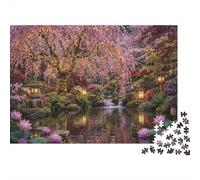 Cerisiers du Japon Puzzle en Bois 1000 Pièces Adultes Et Enfants,Premium,Bois,Jeu Éducatif,Défi, Déco Murale,Dès 14 Ans,Anti-Stress,Détente,Casse-tête (75x50cm)