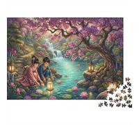 Cerisiers du Japon Puzzle en Bois 500 Pièces Adultes Et Enfants,Premium,Bois,Dès 14 Ans,Casse-tête,Défi,Jeu Éducatif,Déco Murale, Anti-Stress,Détente (52x38cm)