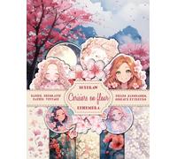 Cerisiers en fleur - Filles japonaises, oiseaux et fleurs à découper: Papier avec illustrations à l'aquarelle et éléments à découper pour le journal, le scrapbooking et les projets artistiques