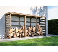 Cerland Abri bûches en bois autoclave Colombus XXL - 356 x 82 x 174 cm - 505614