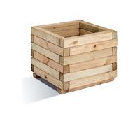 CERLAND Bac à Fleurs carré en Bois Stockholm - 40 x 40 x 33 cm - 28 litres