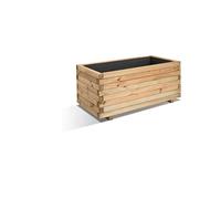 CERLAND Bac à Fleurs en Bois Style scandinave - Grand Volume rectangulaire pour terrasses, balcons et Jardins - Durable et Facile à Entretenir