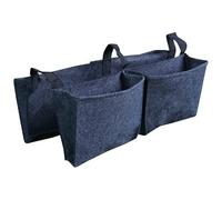 CERLAND Balconnière 4 Sacs Gris en Feutre géotextile - 60x20x30 cm - 3 L -