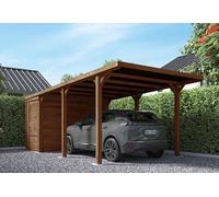 Cerland Carport en bois traité avec remise de jardin 20,8 m² - Léon - 504927