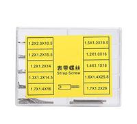 Cerlingwee 10 Tailles de Vis de Bracelet de Montre, Accessoires D'outils de Réparation de Montre, Jeu de Vis de Bracelet de Montre en Métal, Kit de Remplacement D'horloger, Accessoires avec