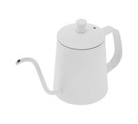 Cerlyiont Bouilloire à café à col de cygne, petite bouilloire à café à col de cygne, théière à bec long en acier inoxydable 304, bouilloire à verser, pour cuisinière, blanc, 350ML/12 Oz (Weiß)