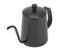 Cerlyiont Bouilloire à café à col de cygne, petite bouilloire à café à col de cygne, théière à bec long en acier inoxydable 304, bouilloire à verser, pour cuisinière, blanc, 350ML/12 Oz (Schwarz)