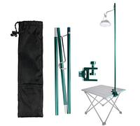 Cerlyiont Camping Pliant Lampe Polonais, support de lanterne de camping en alliage en alliage en aluminium pliable, porte-lumière suspendue portable pour pique-nique, randonnée, pêche,