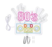 Cerlyiont Des années 80 néon signe Multi couleur LED bandes acrylique panneau des années 80 décoration murale néon lumière pour Bar Party Shop café chambre salle de jeux Club
