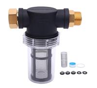 Cerlyiont Garden Hose Filter, Sediment Filter Attachment for Pressure Washer Inlet Water, Inline Water Filter for Garden Hose with 40 Mesh and 100 Mesh Screen