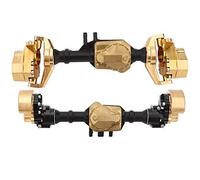 Cerlyiont Kit d'essieu métallique RC, contrepoids en cuivre, essieu Avant et arrière, Accessoire RC adapté à la Voiture RC 1:10 1/10