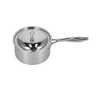 Cerlyiont Saucepan, Milk Pot, Multipurpose Sauce Pan with Lid, Stainless Steel, Easy Pour with Ergonomic Handle for Home Kitchen Restaurant (Silber)