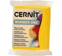CERNIT CE0900056700C - Un Pain de Pâte Polymère Number one - Pâte à Modeler à Cuire - Couleur jaune - Bloc de 56 g