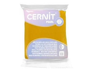 CERNIT CE0860056700C - Un Pain de Pâte Polymère PEARL - Pâte à Modeler à Cuire - Couleur Jaune - Bloc de 56 g
