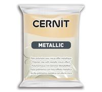 CERNIT CE0870056045C - Un Pain de Pâte Polymère Metallic - Pâte à Modeler à Cuire - Couleur Champagne - Bloc de 56 g
