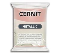 CERNIT CE0870056052C - Un Pain de Pâte Polymère Metallic - Pâte à Modeler à Cuire - Couleur Or rose - Bloc de 56 g
