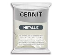CERNIT CE0870056080C - Pâte polymère Metallic 56g - Argent - Scintillant