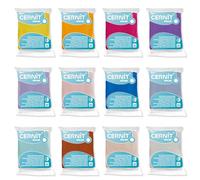 CERNIT CE0880012K01C Pack 12 Pâtes polymères effet céramique 56g Semiopaque